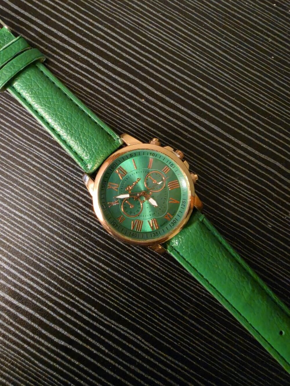 Green Leather Watch - New!